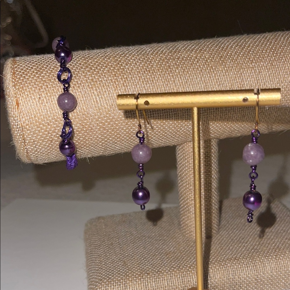 Elegant Purple Jewelry Set